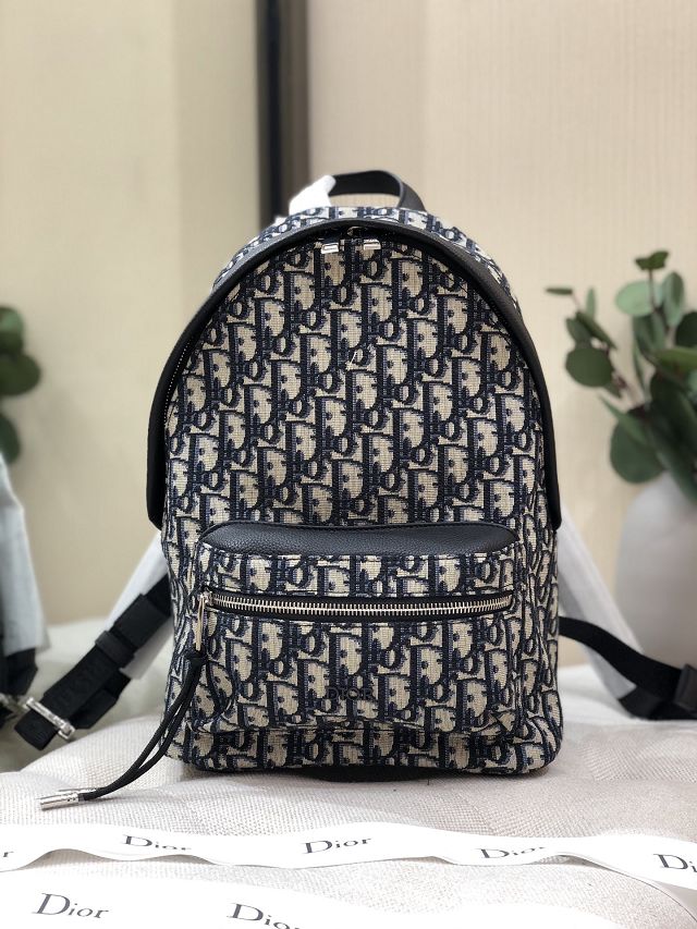 Dior original canvas medium backpack BA095 blue