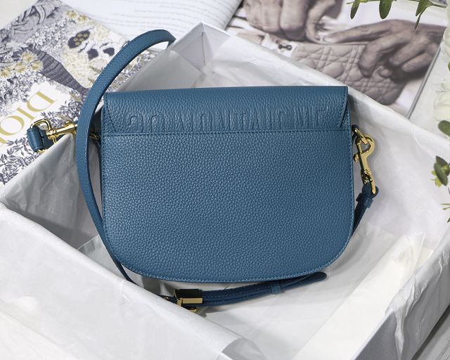 Dior original grained calfskin medium bobby bag M9319 blue