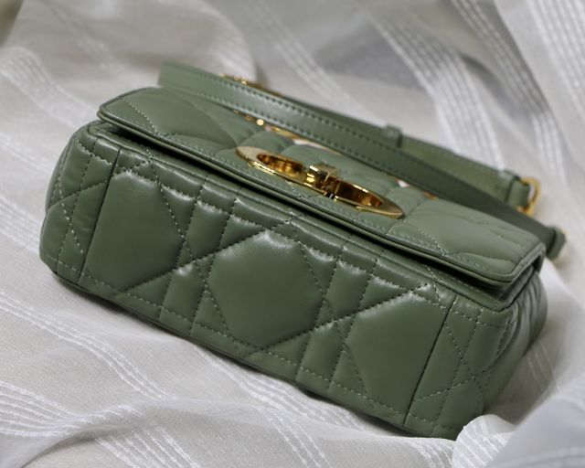 Dior original macrocannage calfskin small caro bag M9241 green