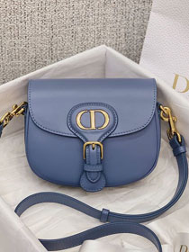 Dior original box calfskin medium bobby bag M9319 blue