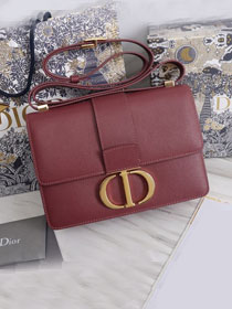 Dior original grained calfskin 30 montaigne bag M9203 bordeaux