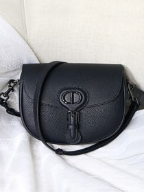 Dior original grained calfskin medium bobby bag M9319 black