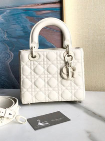 Dior original lambskin small my ABCdior ultra-matte bag M0538 white