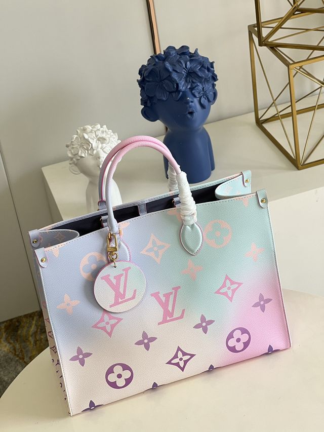 Louis vuitton original monogram onthego gm M46076 sunrise pastel