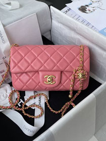 2022 CC original lambskin flap bag AS1787 pink