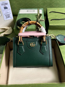 GG original calfskin diana mini tote bag 702732 green