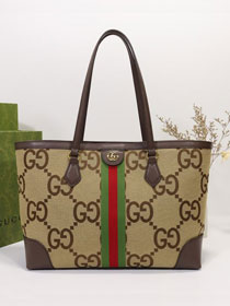 GG original giant canvas ophidia medium tote bag 631685 brown