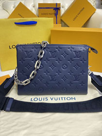 2023 Louis vuitton original lambskin coussin pm bag M20379 dark blue