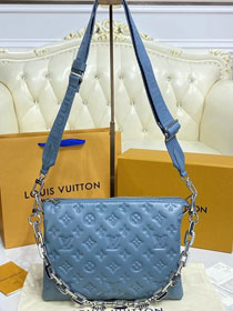 2023 Louis vuitton original lambskin coussin pm bag M57699 blue