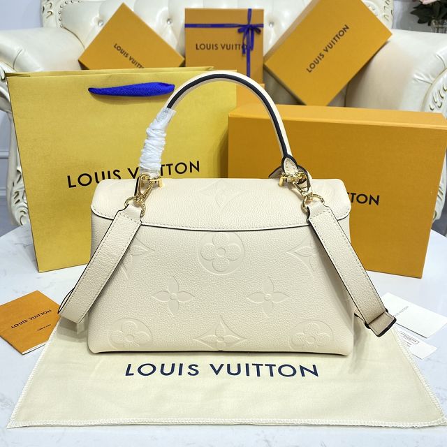 Louis vuitton original calfskin madeleine MM handbag M45976 white