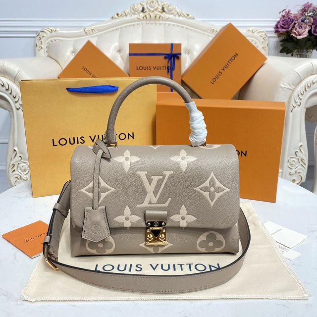 Louis vuitton original calfskin madeleine MM handbag M46041 grey