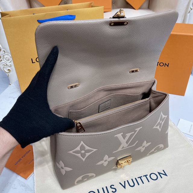 Louis vuitton original calfskin madeleine MM handbag M46041 grey