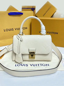 Louis vuitton original calfskin madeleine pm handbag M46008 white