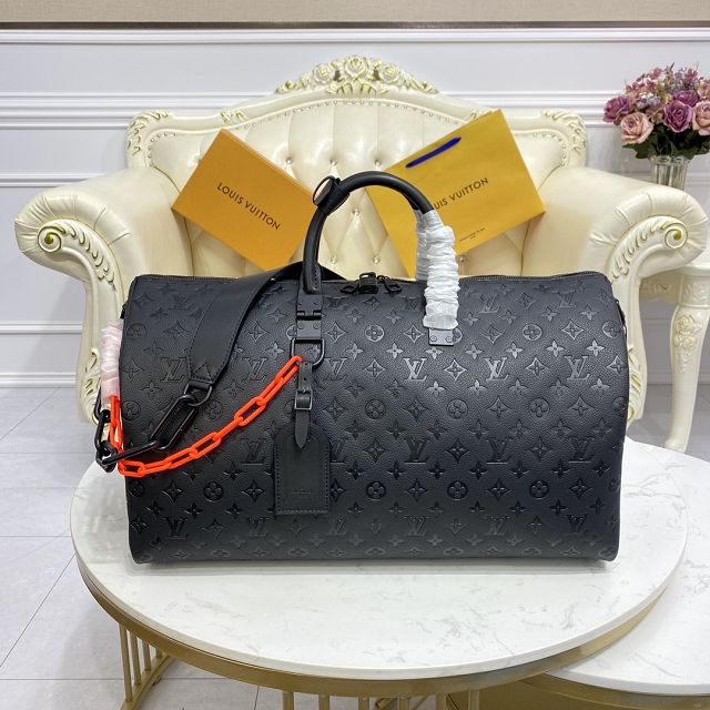 Louis vuitton original calfskin keepall 50 M44470 black