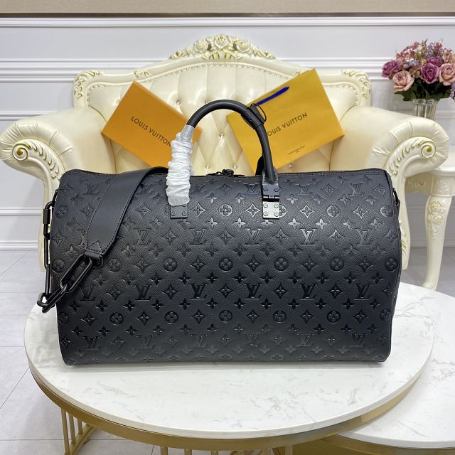 Louis vuitton original calfskin keepall 50 M44470 black