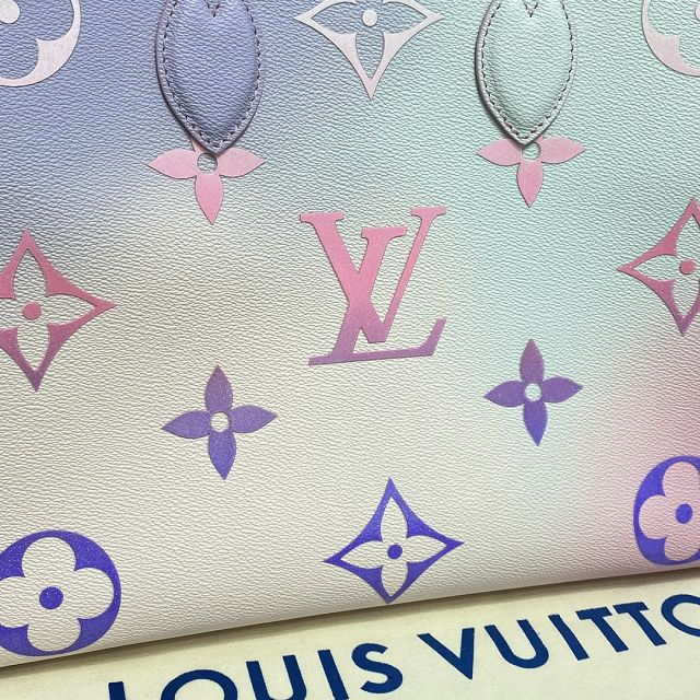 Louis vuitton original monogram onthego mm m20510 sunrise pastel	