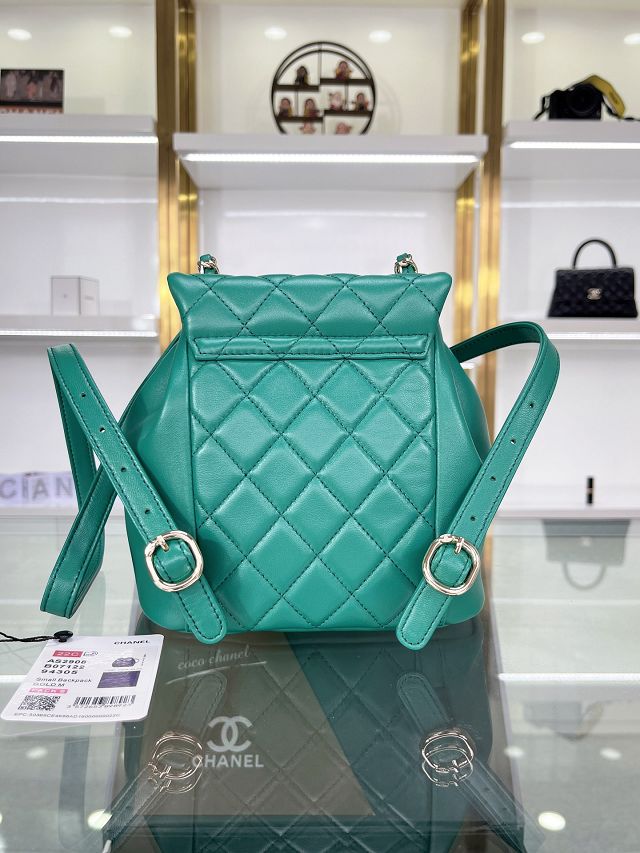 CC original lambskin mini backpack AS2908 green