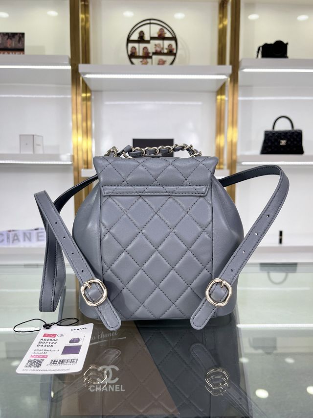 CC original lambskin mini backpack AS2908 grey