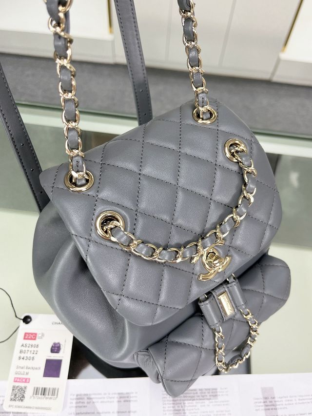 CC original lambskin mini backpack AS2908 grey