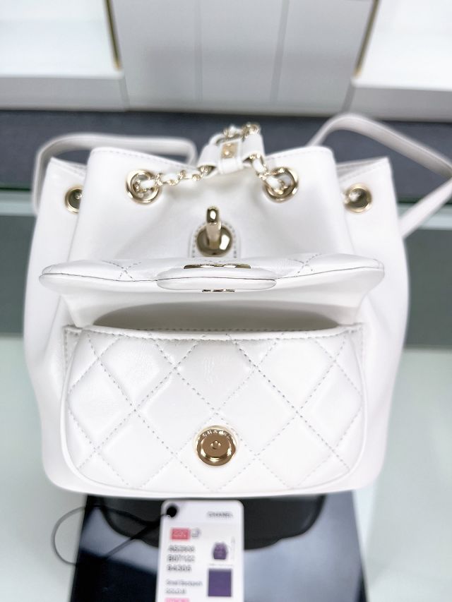 CC original lambskin mini backpack AS2908 white