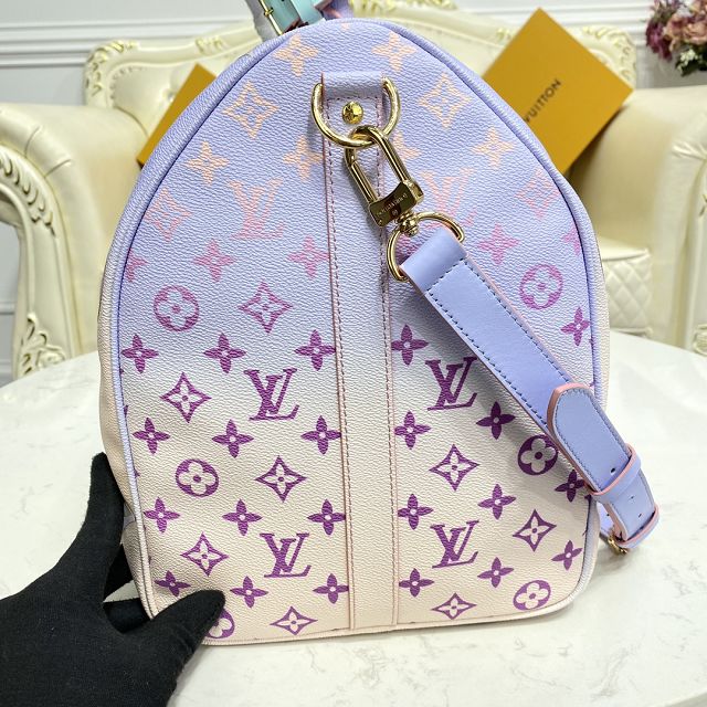 Louis vuitton original monogram canvas keepall 50 M59943 pink