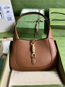 GG original grained calfskin jackie 1961 small shoulder bag 636709 brown