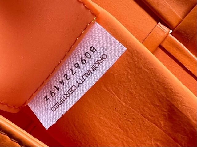 BV original aged calfskin mini cassette bag 667048 orange