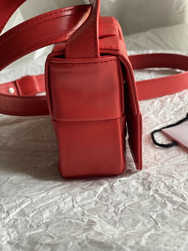 BV original aged calfskin mini cassette bag 667048 red