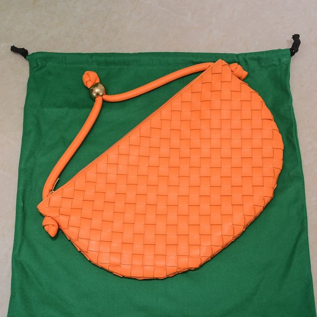 BV original lambskin large turn bag 701024 orange