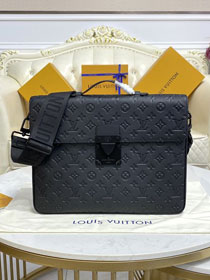 Louis vuitton original calfskin S-Lock briefcase M20835 black