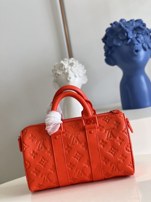 Louis vuitton original calfskin mini keepall 25 M20930 orange