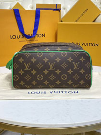 Louis vuitton original monogram canvas dopp kit toiletry bag M46253 green