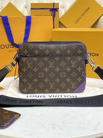 Louis vuitton original monogram canvas trio messenger bag M46266 purple