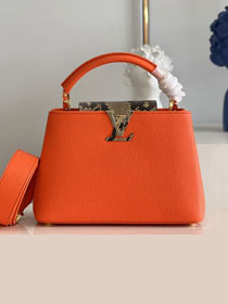 Louis vuitton original calfskin capucines BB handbag M92667 orange