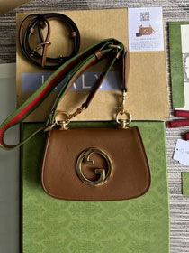 GG original calfskin blondie mini bag 698643 brown