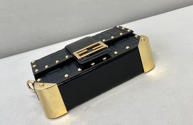 Fendi original calfskin mini baguette trunk 7VA507 black