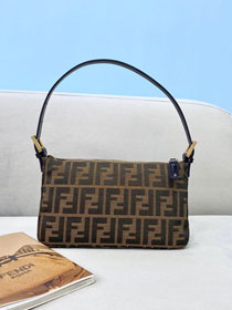 Fendi original fabric medium shoulder bag 8BR298 brown