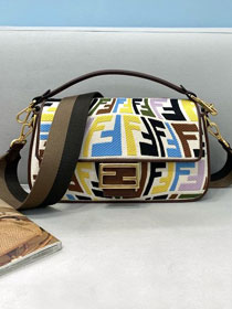 Fendi original canvas medium baguette bag 8BR600 multicolor