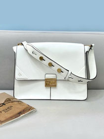 Fendi original calfskin medium kan U bag 8M0516 white