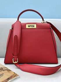 Fendi original calfskin medium peekaboo bag 8BN240 red