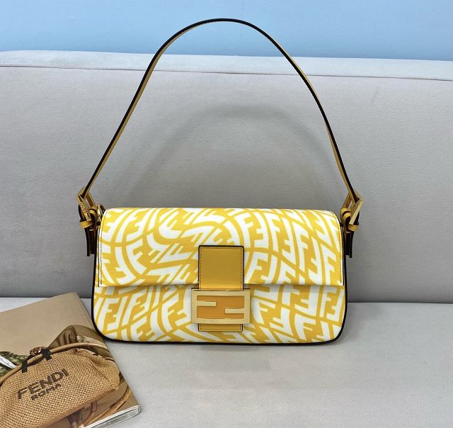 Fendi original canvas medium 1997 baguette bag 8BR792 yellow