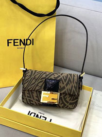 Fendi original canvas mini 1997 baguette bag 8BR712 black