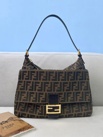 Fendi original fabric medium shoulder bag 8BR329 brown