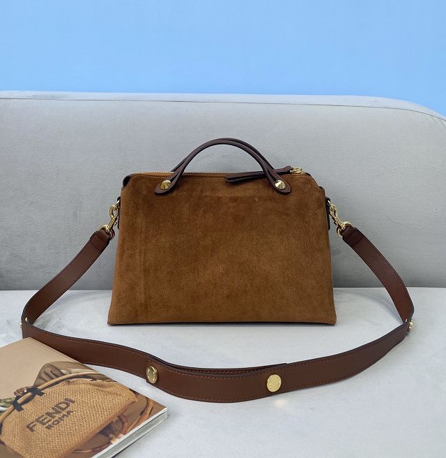 Fendi original suede medium by the way boston bag 8BL146 brown