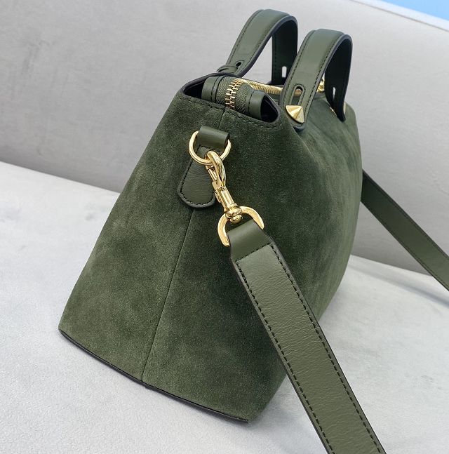 Fendi original suede medium by the way boston bag 8BL146 green