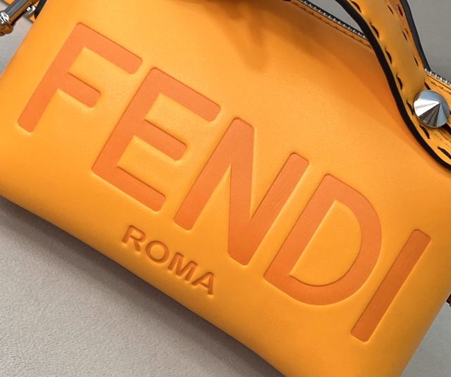 Fendi original calfskin mini by the way boston bag 8BL145 yellow