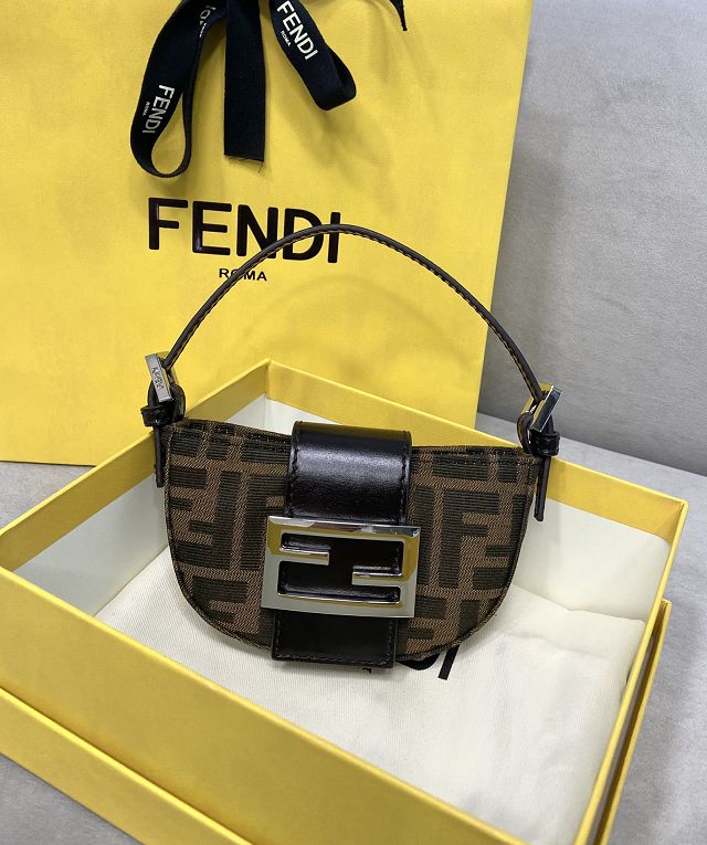 Fendi original canvas mini shoulder bag 8BR321 brown