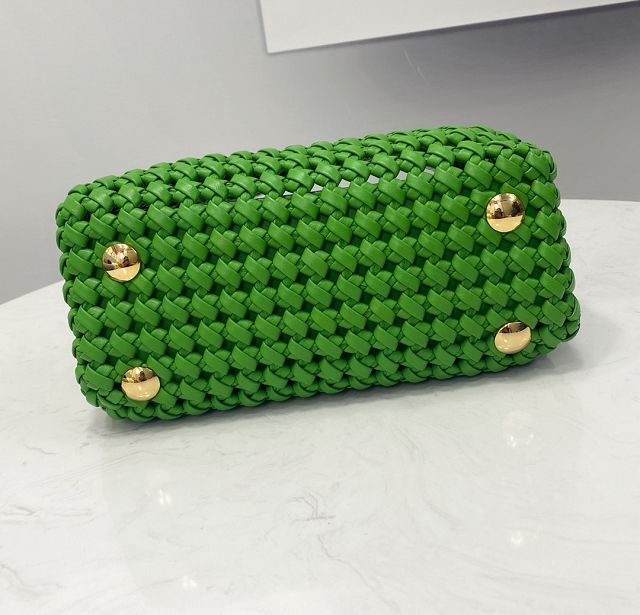 Fendi original lambskin small peekaboo bag 8BN244 green