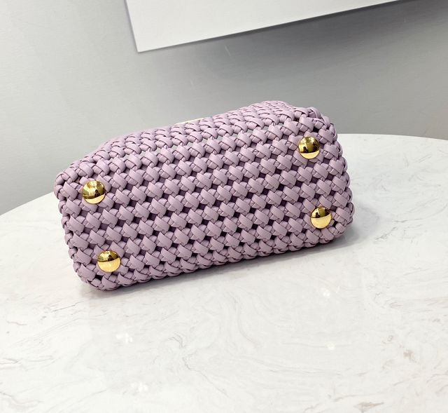 Fendi original lambskin small peekaboo bag 8BN244 light purple