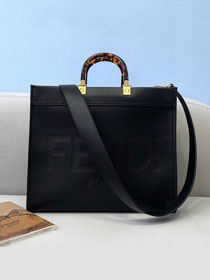 Fendi original calfskin medium sunshine shopper bag 8BH386 black